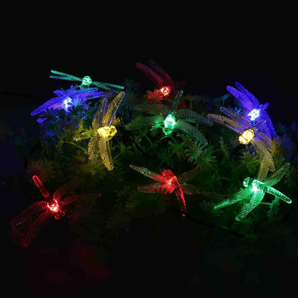 20 Led 4 8m Dragonfly Solar Powered Fairy String Light Outdoor Xmas 20 Led 4 8m Dragonfly Solar Powered Fairy String Light Outdoor Xmas Party Garden Decor Intl Singapore