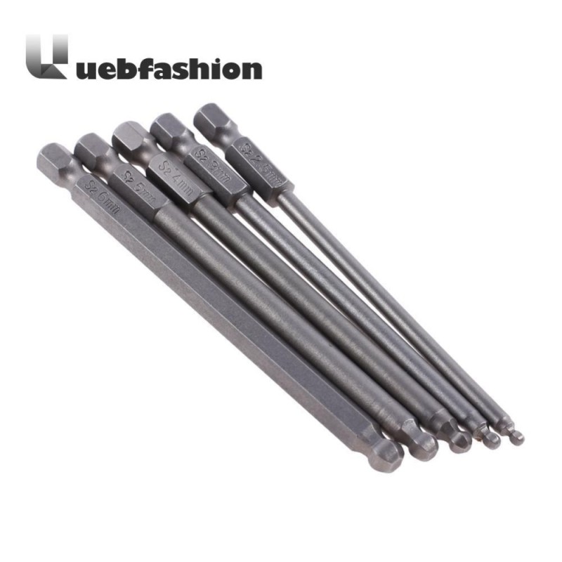 5pcs Magnetic Steel Ball End Hexagon Head Hex Screwdriver Bits - intl