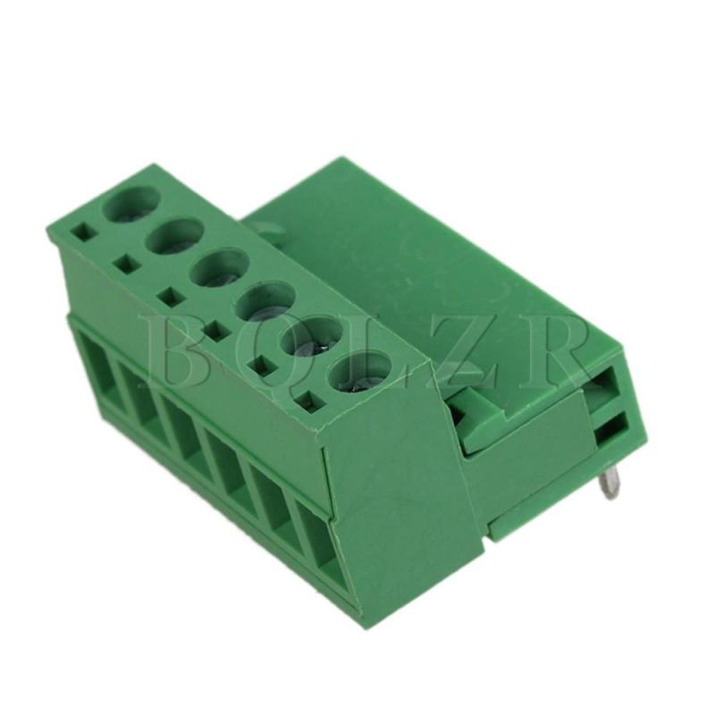 6 Pin Terminal Block Connector Set of 10 (Green)