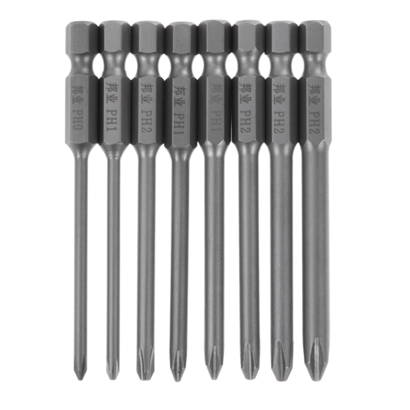 75mm Magnetic Long Hex Cross Head 8 Pieces Set Screw Driver(Export)