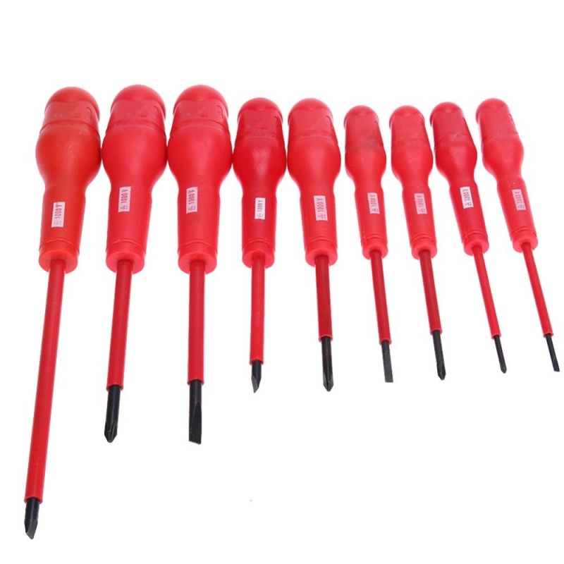 9 in 1 Electricians Grade Insulated Screwdriver Set Magnetic Head
Set - intl