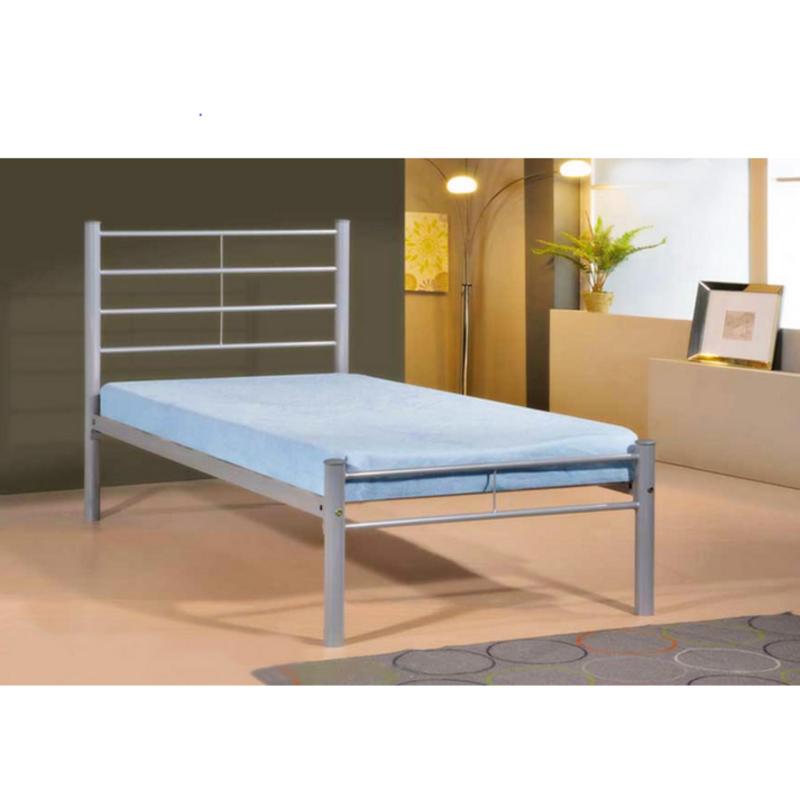 BFF-Joe Single Size Metal Bed (Grey)