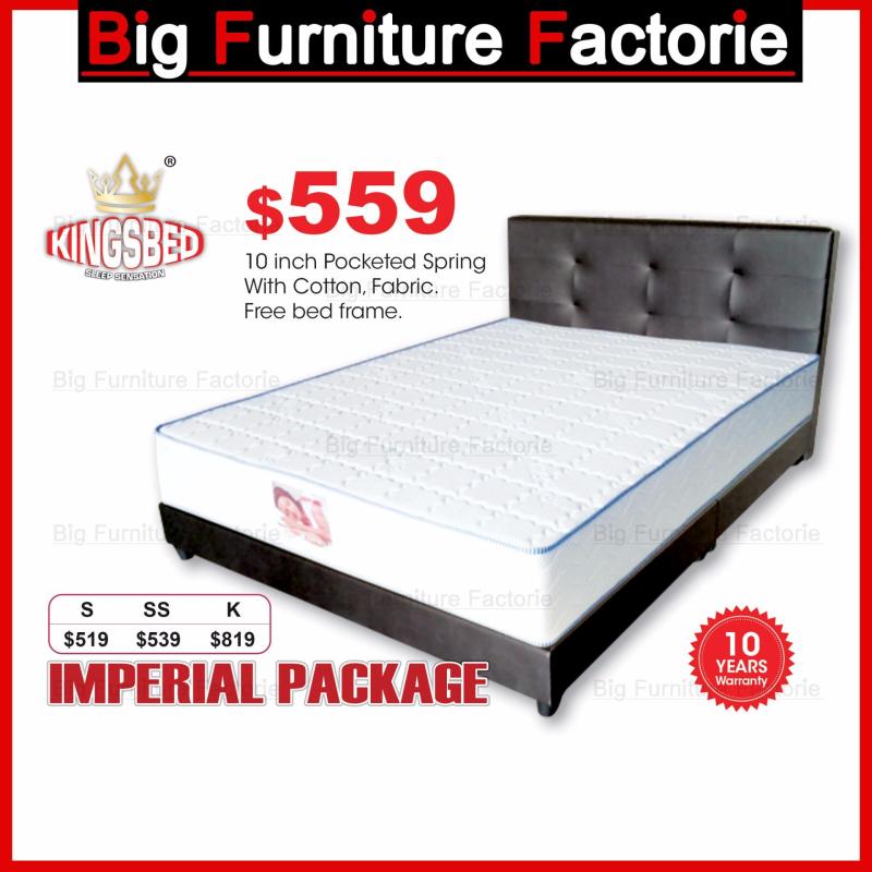 BFF-Kingsbed-Imperial Pocketed Spring with Cotton Fabric Mattress Package