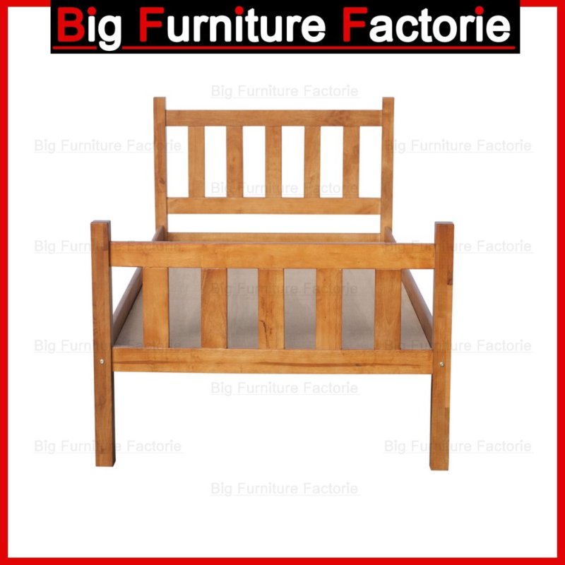 BFF24-WB Solid Wooden Bed (Natural) – Single