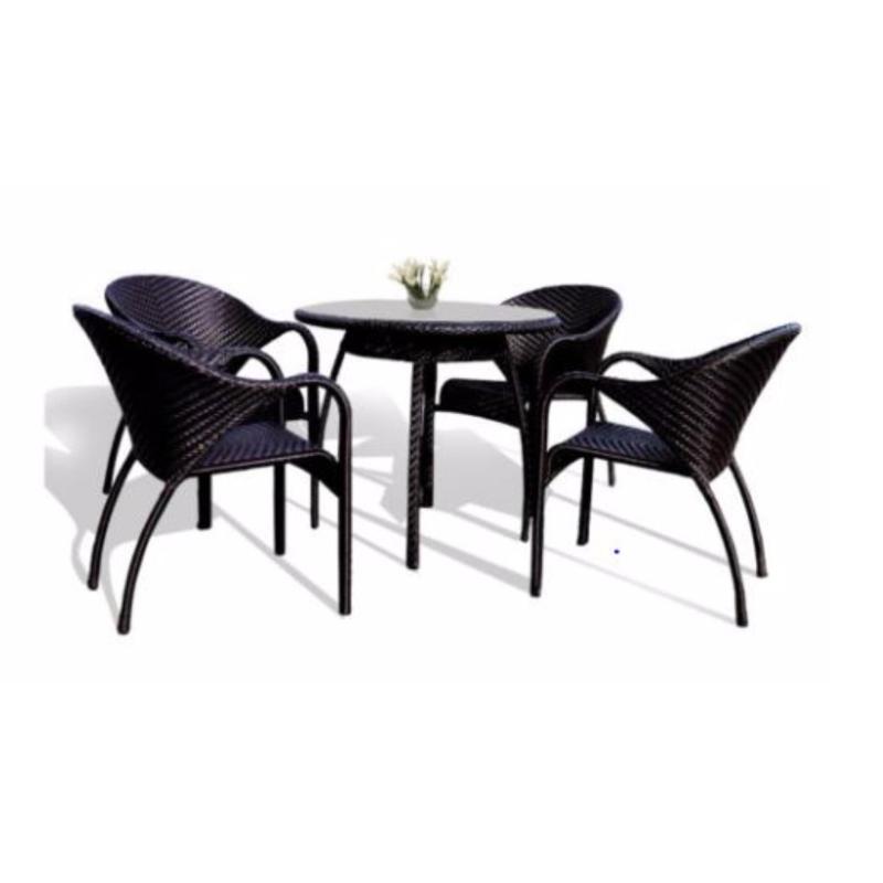 BFG Furniture Elba Dining Set Outdoor Furniture Rattan (Aluminium
Frame)(Black)