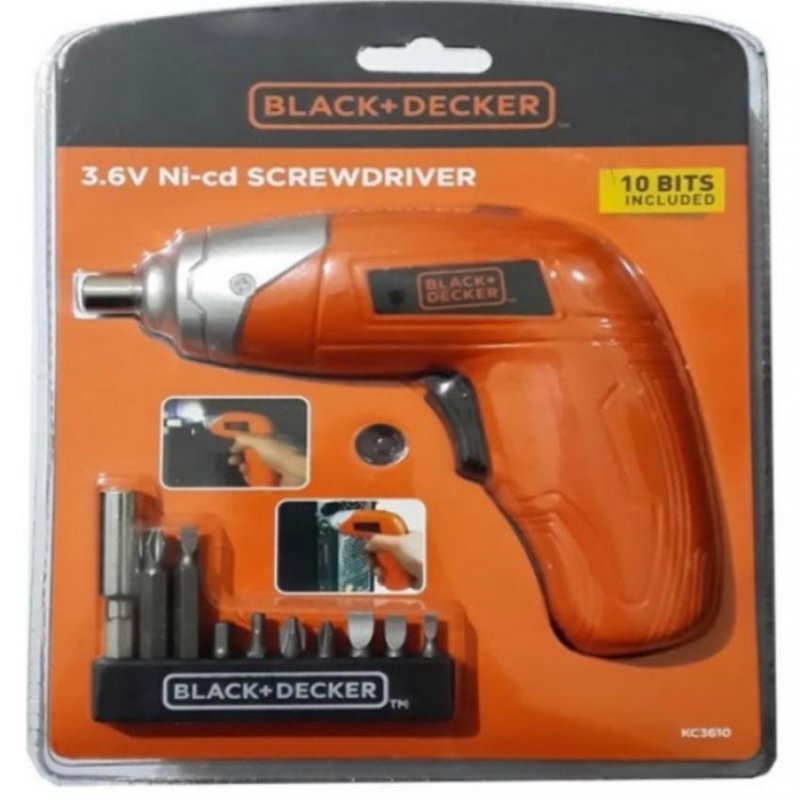 Black and Decker 3.6V Ni-cd Screw Driver.600mah.kc3610.Psb Safety
Mark Approved