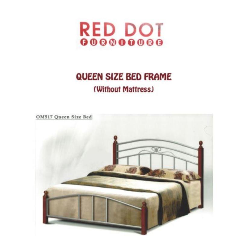 Elegant Bed Frame Queen Size (Silver/Brown)