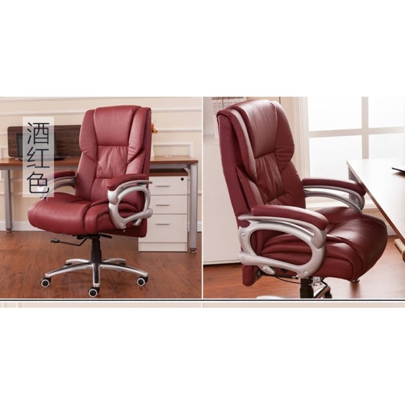 Genuine Leather Boss Chair 504 (Red) Singapore