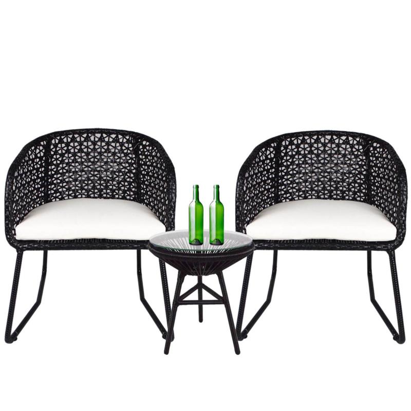 Horizon Patio Set, White Pillow