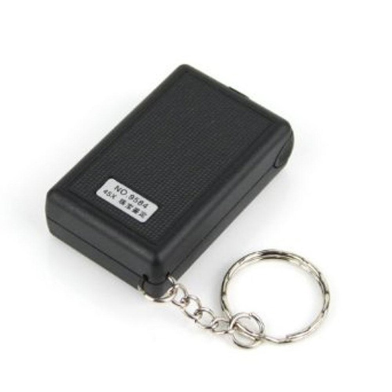 huaxian 45X Pull Out Fold Type LED Loupe / Magnifier ,Black - intl