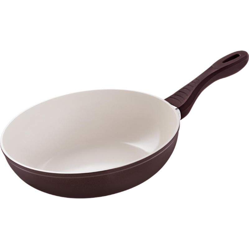 Lamart Ceramic Wok Pan 28CM Brown Singapore