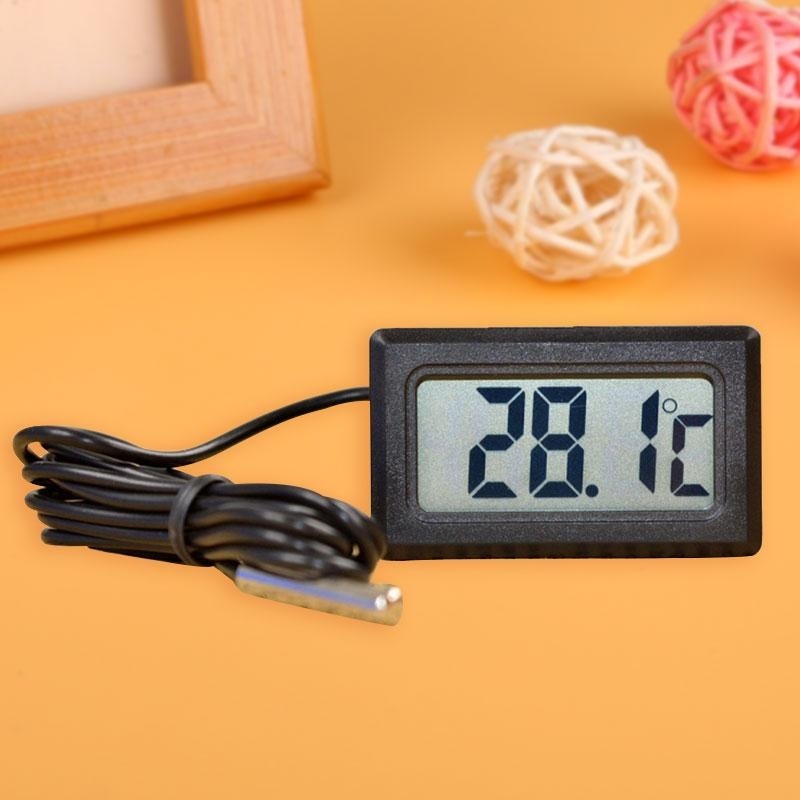 LCD Embedded Digital Thermometer For Fridges TANK Temperature Home Kitchen - intl