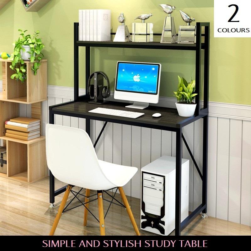 Modern Style Backshelf Study Table Singapore