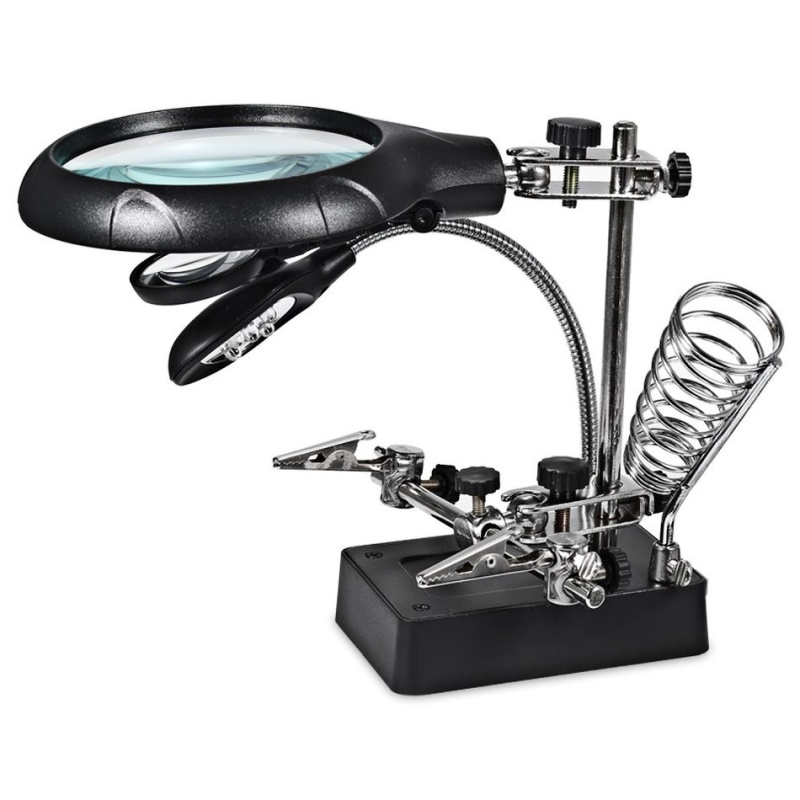 New arrival Magic 5 LED Light 10X Magnifier Desk Lamp Alligator
Auxiliary Clip Stand Desktop Magnifying Tool Support Wholesale -
intl