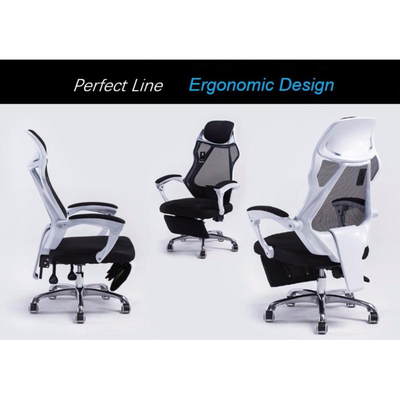 Office Computer Chair Ergonomic Design - With Foot Rest Singapore
