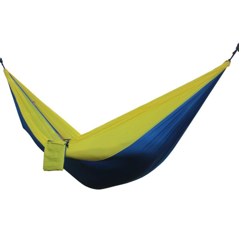Portable Double Person Garden Leisure Hammock(Blue Yellow) - intl