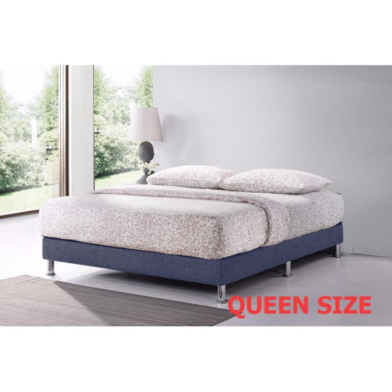 Queen 5ft Divan Base * Dark Blue * Fabric Upholstery * Fast Delivery