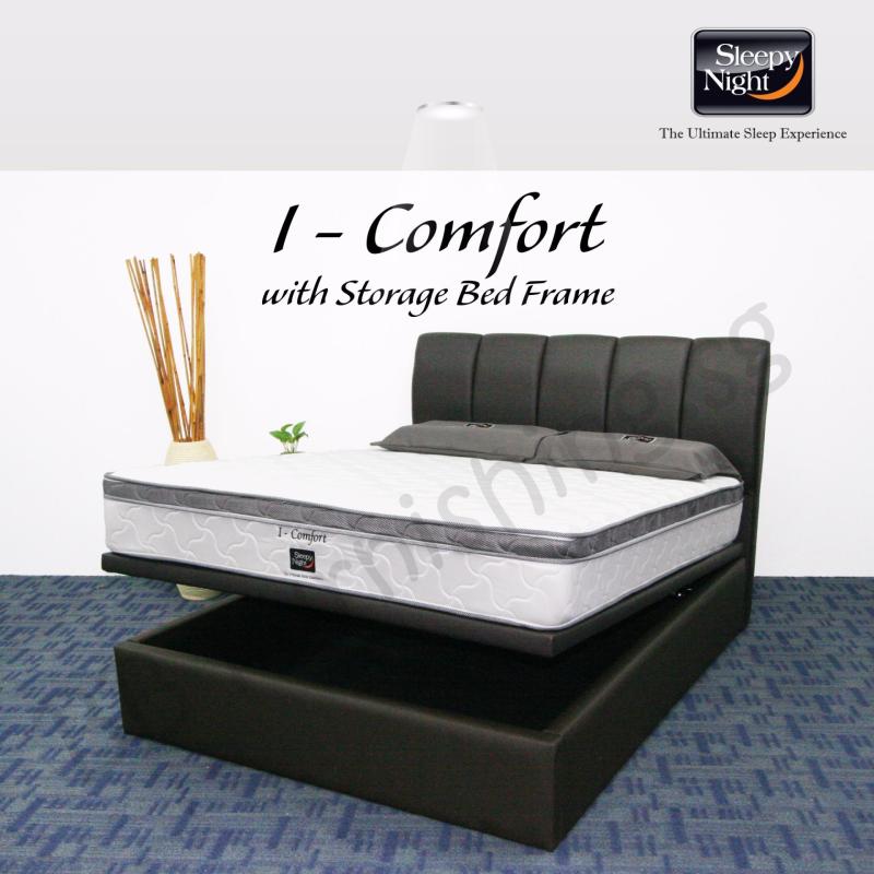 Sleepy Night (King) I Comfort Mattress with Jacinta Storage
Bedframe