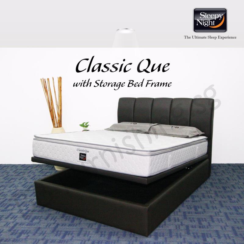Sleepy Night (Queen) Classic Que Mattress with Jacinta Storage
Bedframe