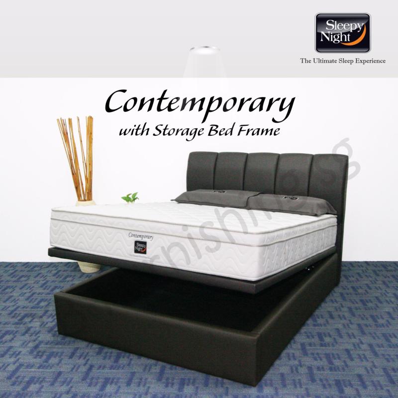 Sleepy Night (Single) Contemporary Mattress with Jacinta Storage
Bedframe