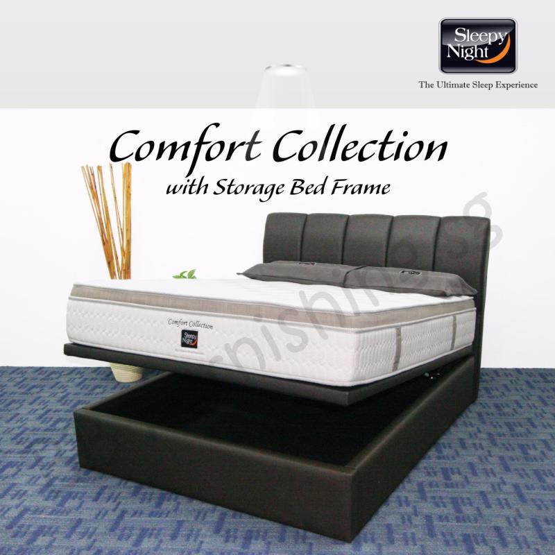 Sleepy Night (Super Single) Comfort Collection Mattress with
Jacinta Storage Bedframe