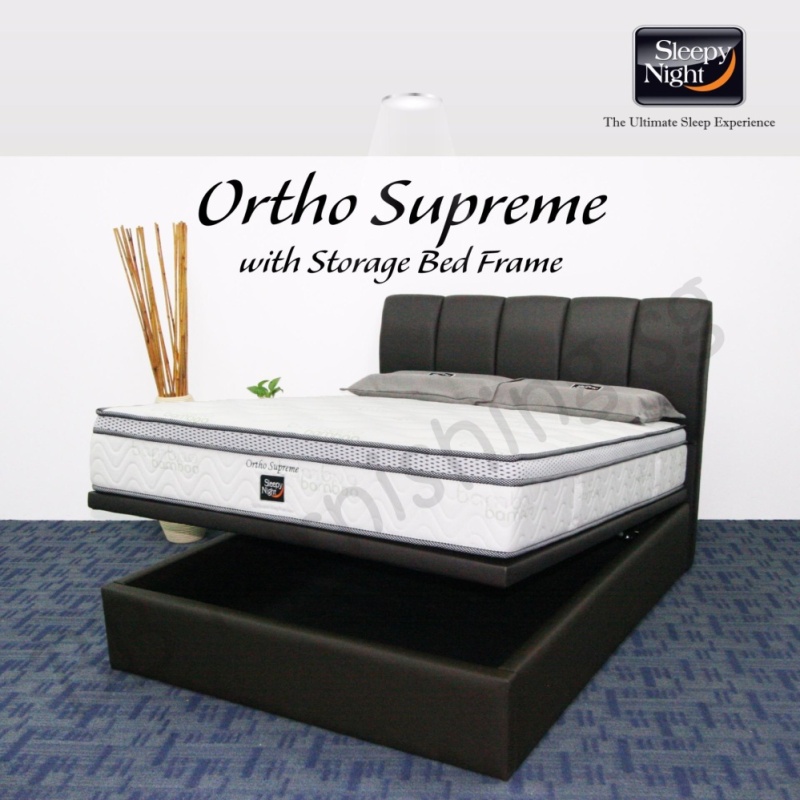 Sleepy Night (Super Single) Ortho Supreme Mattress with Jacinta
Storage Bedframe
