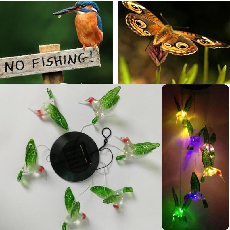 Solar Lamp Color Changing LED Wind Chimes Light Hanging Home Garden Decor - intl
