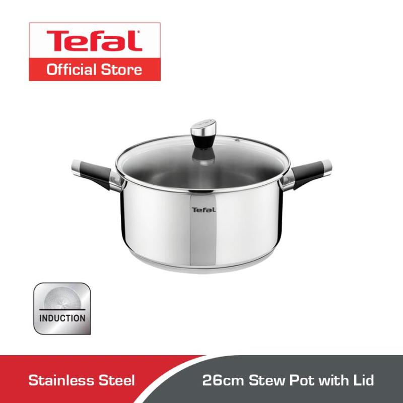 Tefal Emotion Stainless Steel Stew Pot w/Lid 26cm E82352 Singapore
