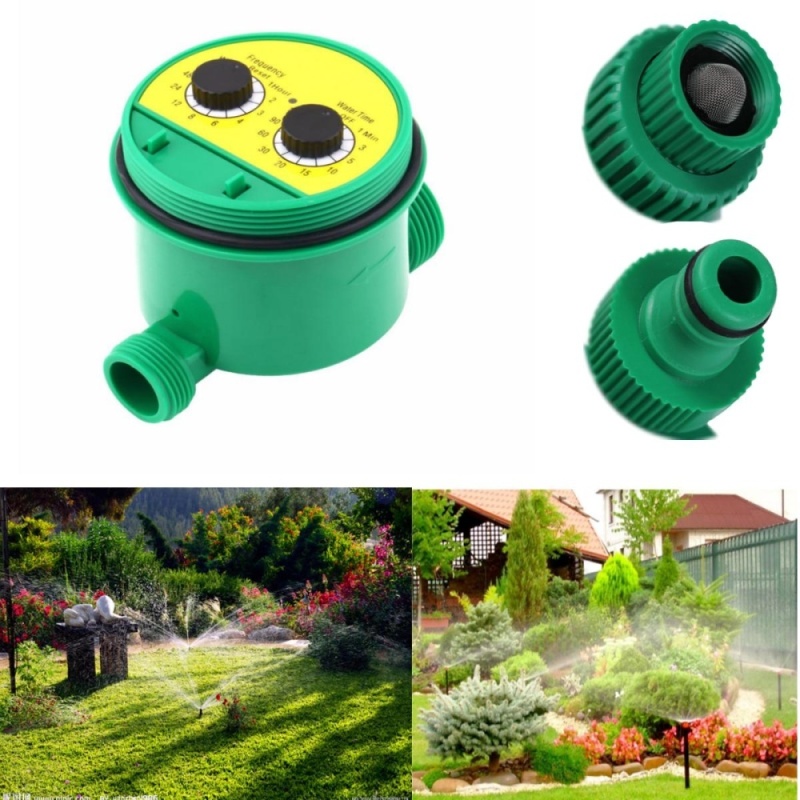 Two Dial Automatic Water Timer Garden Irrigation Controller Sprinkler Programs