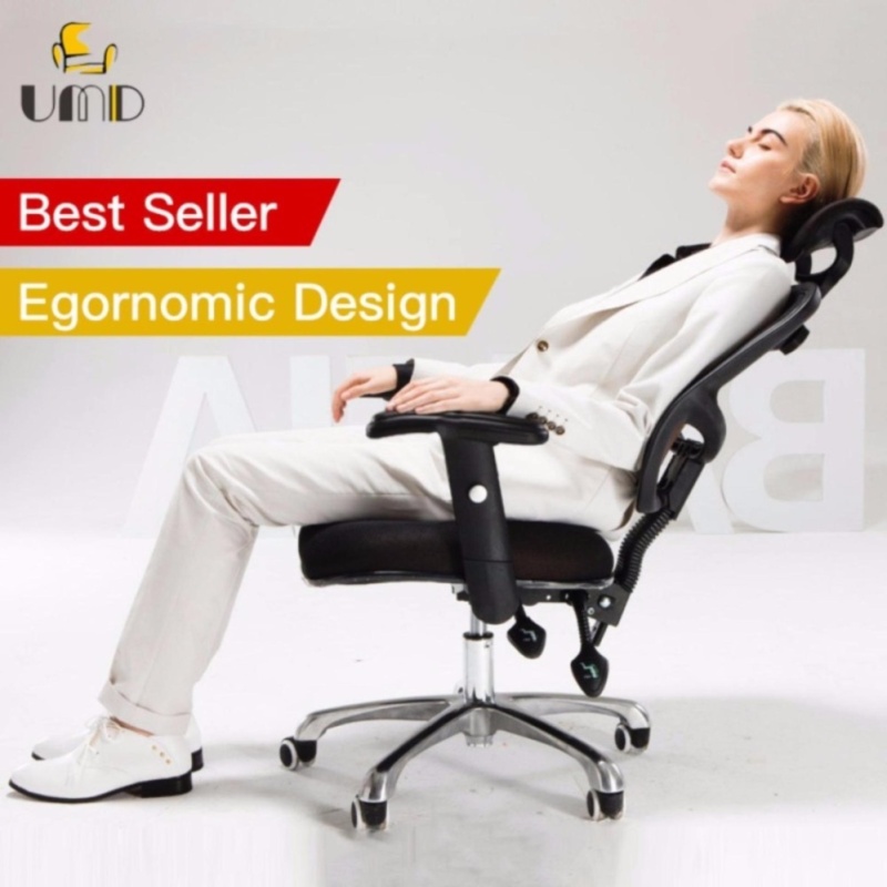 UMD Ergonomic Mesh High Back Office Chair Swivel/Tilt/Lumbar Support J24 Singapore