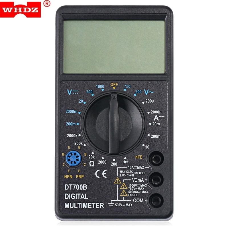 WHDZ DT700B Digital Multimeter AC DC Voltmeter Tester (Black) - intl
