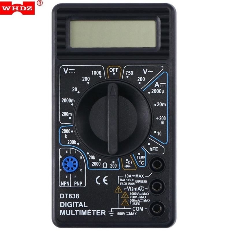 WHDZ DT838 LCD Digital Multimeter AC DC Tester Voltmeter (Black) - intl