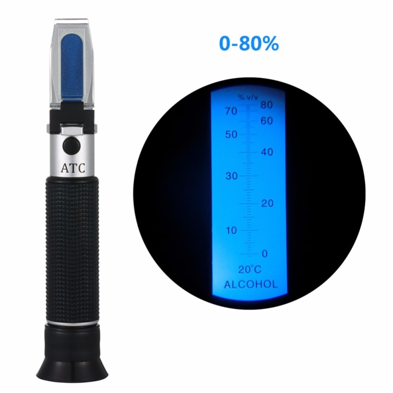 yieryi 2017 hand held 0-80% Alcohol refractometer ATC spirits
tester Alcoholometer (single scales) Adjustable manual focusing
Aluminum - intl