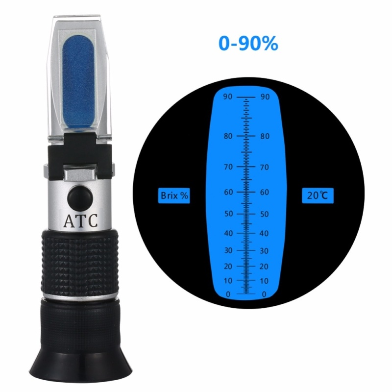 yieryi Handheld Wide-range 0-90% Brix Refractometer Honey Sugar
Content Specific Measurement Tool use of Sugar Food Fruit Beverages
- intl
