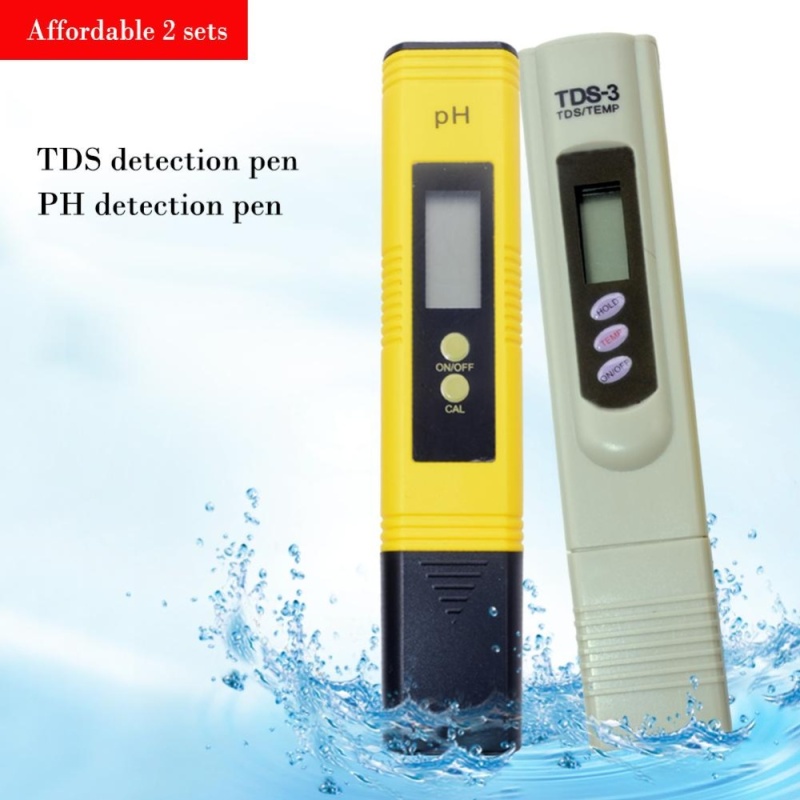 yieryi New Come 1 pcs pH-2 Meter And 1 pcs TDS-3 Meter Tester
Aquarium Pool Water Wine Urine Arrive Tool - intl