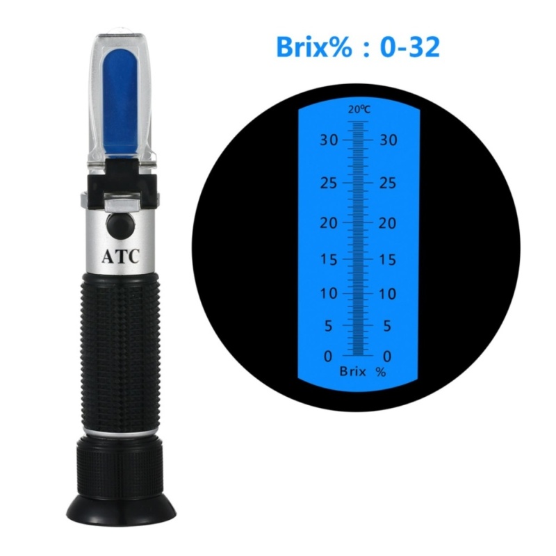 yieryi Refractometer sugar degree meter saccharimeter cutting fluid
density Concentration meter 0-32% brix with retail box - intl