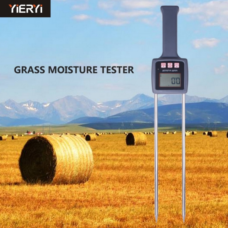 yieryi TK100H Portable Hay Moisture Meter for cereal straw,bran, Forage grass, Leymus chinensis, Emperor bamboo grass, testing fibre fibre Moisture analyzer - intl