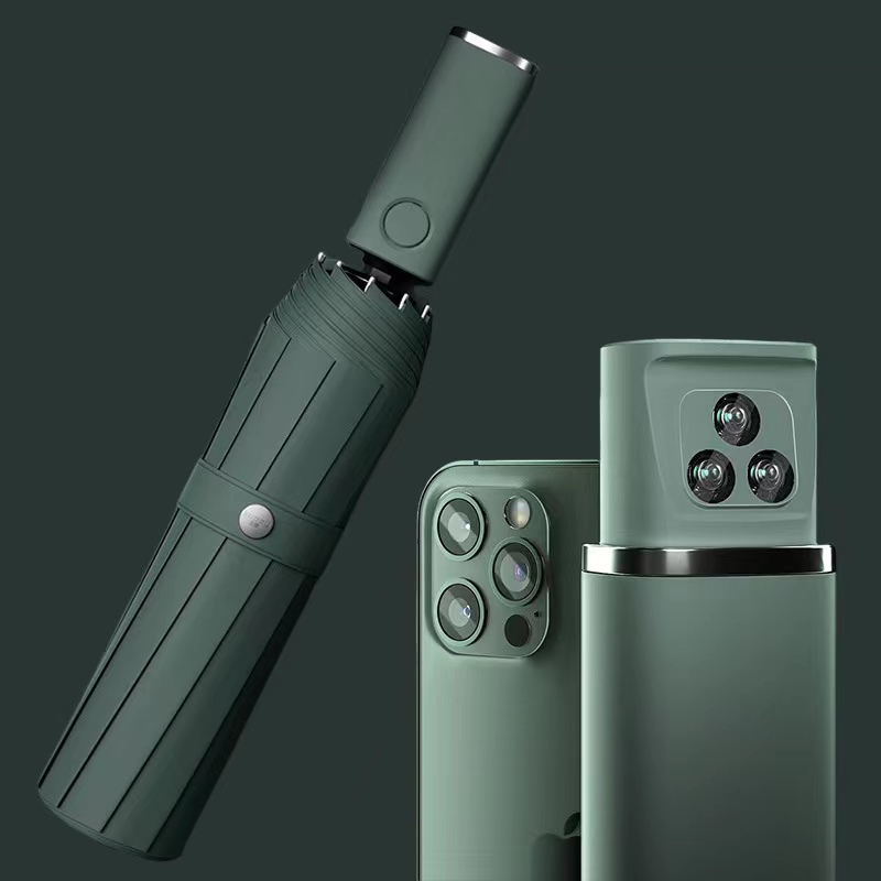 Xiaomi ô gấp tự động mới có đèn led dù che mưa lớn chống gió dù ngoài trời di động cho nam nữ