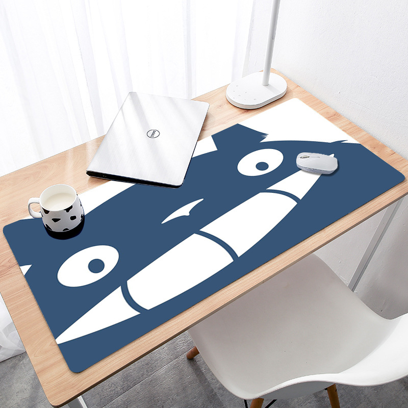 Cool Totoro Ok กาแฟเมาส์สำนักงาน Gamer แผ่นรองเมาส์แบบนุ่มขนาดใหญ่เมาส์สำหรับเล่นเกมส์ Pad Lockedge แผ่นรองเมาส์แผ่นแป้นพิมพ์