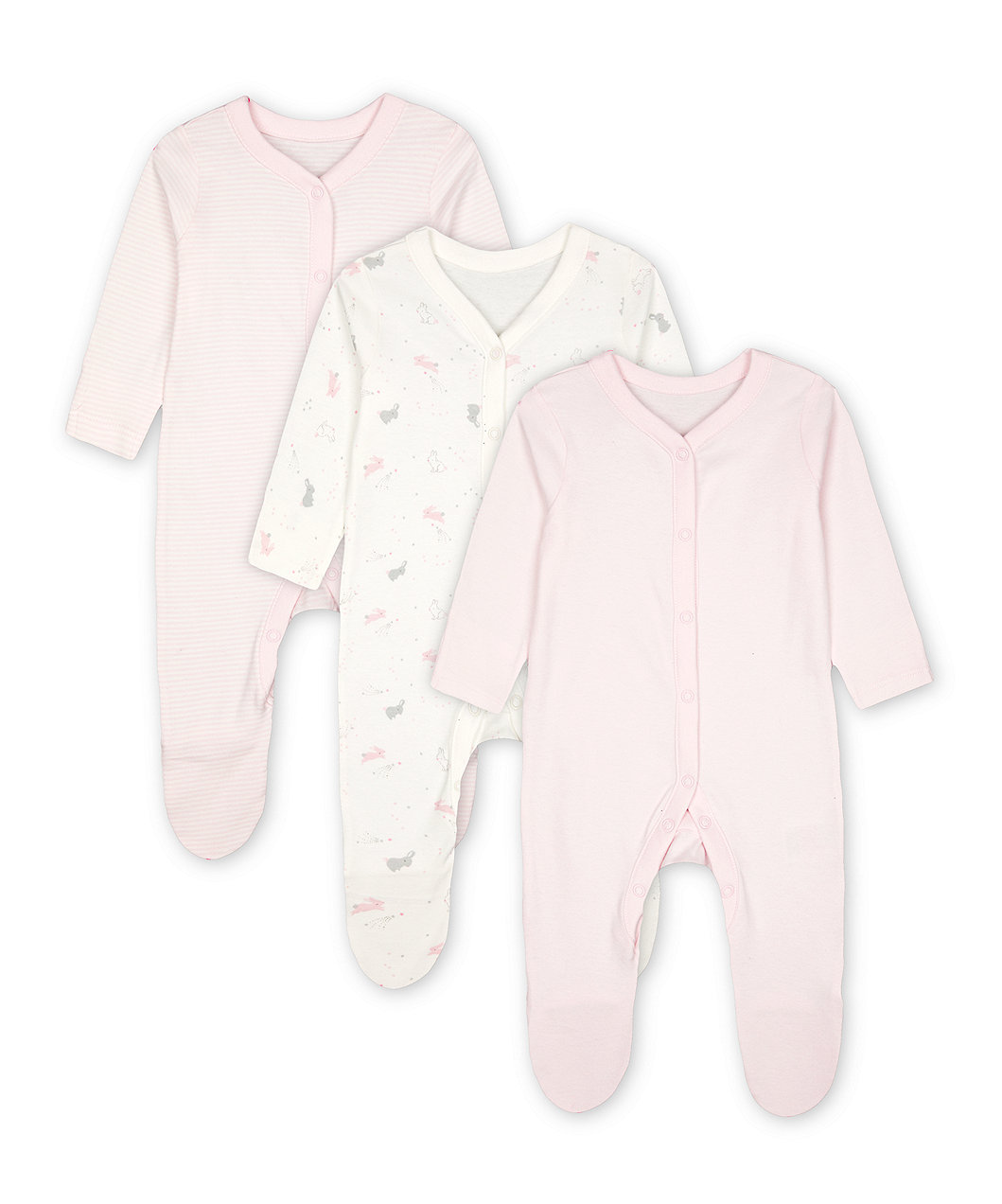 mothercare baby girl sleepsuits