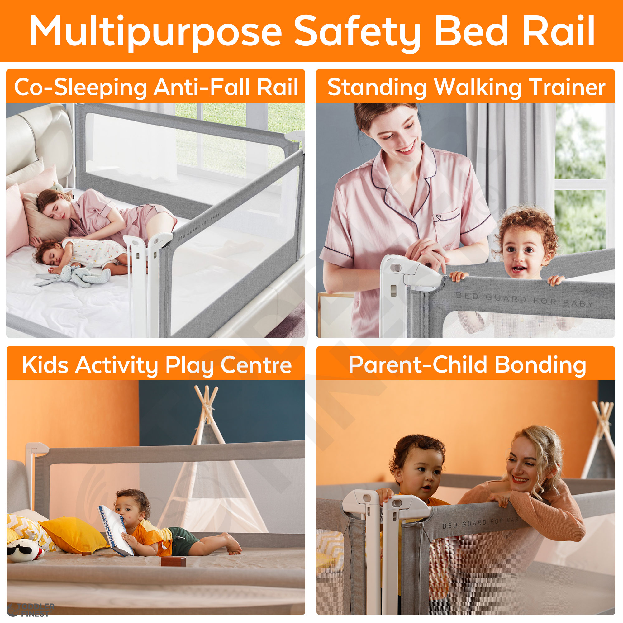 Baby Bed Rail Guard Fence Kids Safety Bedrail Side Bumper