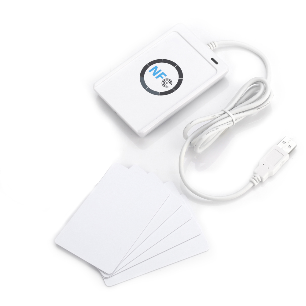 Nfc đầu đọc rfid nhà văn acr122u iso 14443a/b phần mềm miễn phí màu trắng