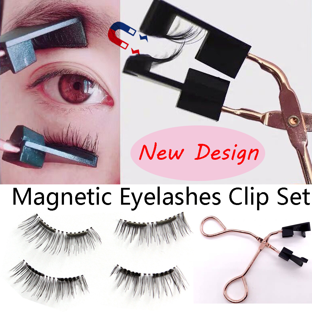 ALEXIS BAGS SKONHED 1 Set Makeup Tools Seconds to Wear Handmade Reusable Easily Apply Dual Magnets Magnetic Eyelashes No Glue Needed Eyelashes Magnetic Eyelashs Clip