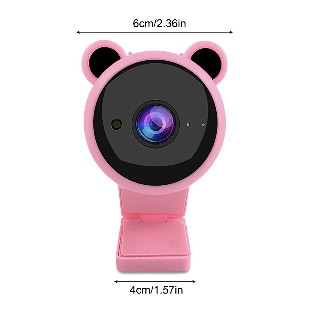 Máy tính xách tay phát trực tiếp 1080p độ phân giải webcam có micrô máy tính máy quay usb nhà cam máy tính để bàn phụ kiện màu hồng mới 2023