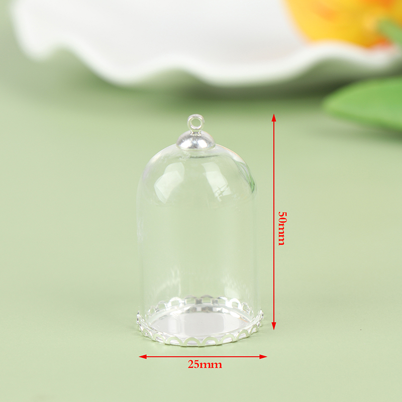 [Pinellia ดอกไม้] ตุ๊กตาแก้วโถแสดงฐานหมวกขวดแก้วจี้สวนในขวดแก้ว