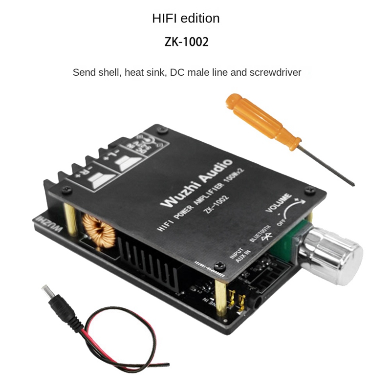 ZK-1002 Bluetooth Digital Amplifier Board with DC Cable TPA3116D2