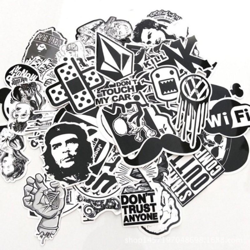 60 Pcs Sticker Bomb Decal Vinyl Roll for Car Skate SkateboardLaptop Luggage - intl Singapore