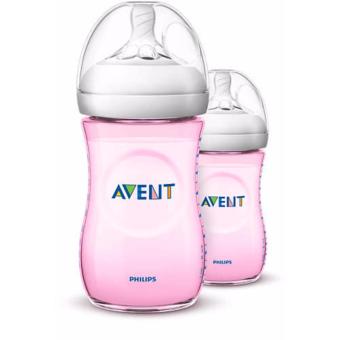 PHILIPS AVENT Natural Bottle 260ml Twin Pack Pink July 2018 - 2 PHILIPS AVENT Natural Bottle 260ml Twin Pack Pink - 2