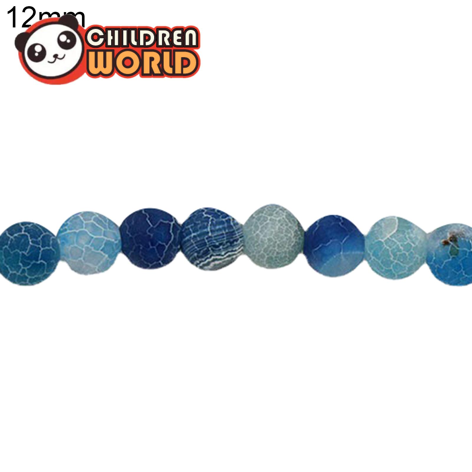 Childrenworld 1 Strand ที่มีประโยชน์ลูกปัดสร้อยคอ Frosted DIY เครื่องประดับสีฟ้าสร้อยข้อมือทำมือสำหรับ Scrapbooking