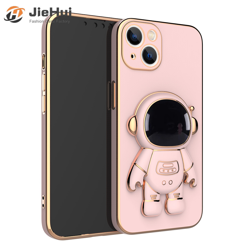 JieHui Phi Hành Gia khung Ins dễ thương phim hoạt hình cho iPhone 14 13 12 11 Pro Max X XS XR 8 7 6 Cộng Với chống-chống va chạm chống mùa thu điện thoại di động trường hợp